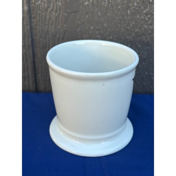 Anthropologie Monogram V Initial White & Black Ceramic Mug Shave Style - Picture 4 of 7